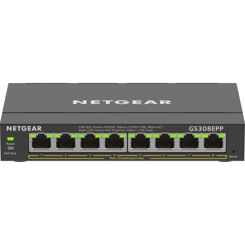 Netgear GS308EPP 8 Port Gigabit PoE+ Smart Managed Plus Switch